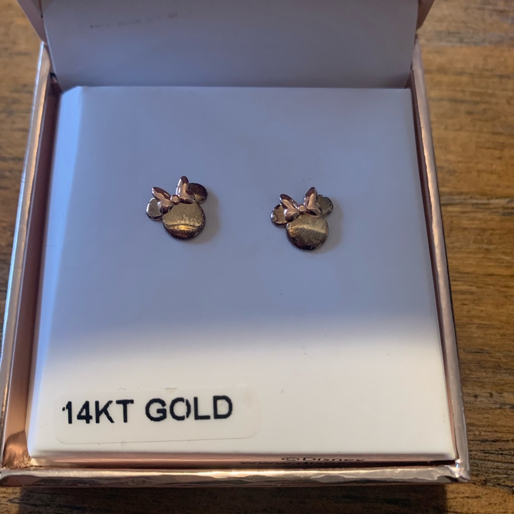 New 14kt Gold Disney Minnie Mouse earrings
studs. - Picture 5 of 9
